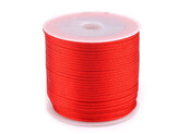 Saténová šňůra Ø1 mm - 1 ks - 3 červená