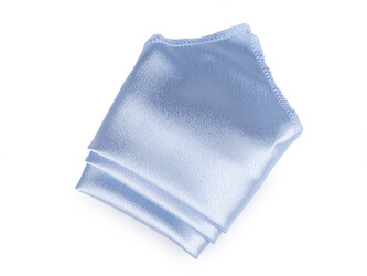 Saténový kapesníček do saka v krabičce - 1 ks - 12 modrá světlá