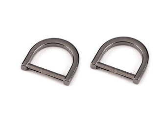 Polokroužek na textil a doplňky šíře 20 mm - 10 ks - nikl černý