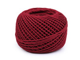 Bavlněná příze macrame / háčkovací 40 g rozčesávací - 1 ks - 9 (28) bordó