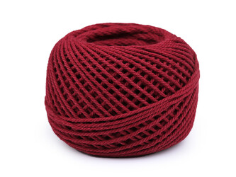 Bavlněná příze macrame / háčkovací 40 g rozčesávací - 1 ks - 9 (28) bordó