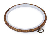 Vyšívací kruh / rámeček k zavěšení Ø16 cm - 1 ks - hnědá