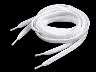 Tkaničky do bot, tenisek, mikin délka 130 cm - 10 ks - 1 (0000) bílá