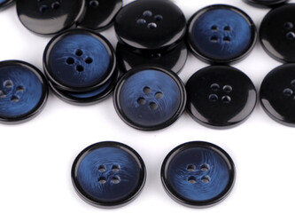 Knoflík s jemnou patinou velikost 24", 32", 36", 40" - 20 ks - 10 (32") modrá tmavá