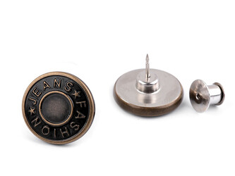 Riflový knoflík odnímatelný velikost 32" - 20 ks - 2 staromosaz černá