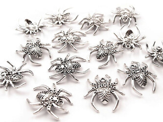 Přívěsek pavouk 25x28 mm - 5 ks - platina