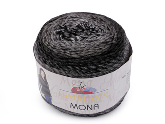 Pletací příze Himalaya Mona 100 g - 1 ks - 10 (22116) šedočerná tm.