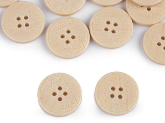 Knoflík laser velikost 24", 28", 32", 36" - 50 ks - 4 (36") krémová