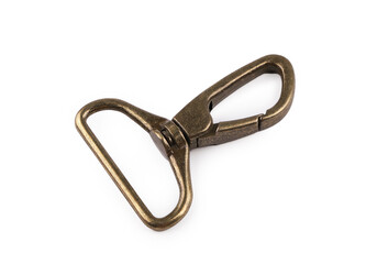 Kovová karabina s obrtlíkem průvlek 38 mm - 20 ks - 4 staromosaz