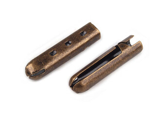 Kovová koncovka na šňůru Ø3,3 mm hladká - 50 ks - 2 staromosaz