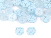 Knoflík medvídek velikost 20" - 100 ks - 2 modrá světlá