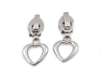 Jezdec ke spirálovým zipům No 5 srdce, hvězda, květ - 30 ks - 1 nikl srdce