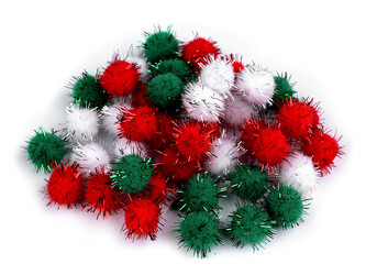 Bambulka s lurexem Ø15 mm - 1000 ks - 2 mix lurex