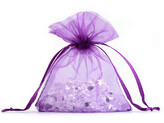 Dárkový pytlík 9x11 cm organza - 100 ks - 24 fialová