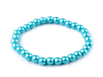 Perlový náramek - 12 ks - 10 tyrkysová