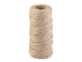 Sisalový provázek Ø2 mm - 24 ks - 2 režná přírodní