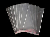 PP sáček s lepicí klopou 13x20 cm - 100 ks - transparent
