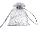 Dárkový pytlík 9x11 cm organza - 10 ks - 39 šedá