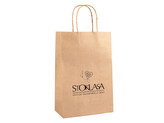 Papírová taška Stoklasa, střední velikost 20x30 cm - 50 ks - hnědá přírodní