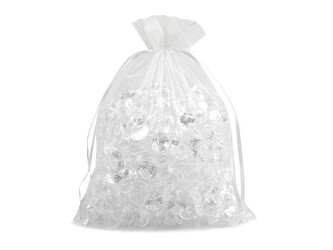 Dárkový pytlík 20x26 cm organza - 5 ks - 11 bílá