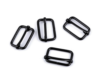 Posunovač na popruhy šíře 25 mm - 20 ks - černý lak