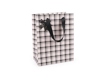 Dárková taška káro s mašlí - 4 ks - 4 krémová nejsvět. Dárková taška káro s mašlí - 4 ks - 4 krémová nejsvět.