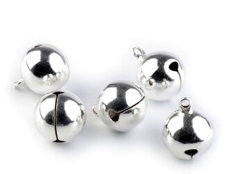 Rolničky Ø20 mm - 5 ks - 1 stříbrná