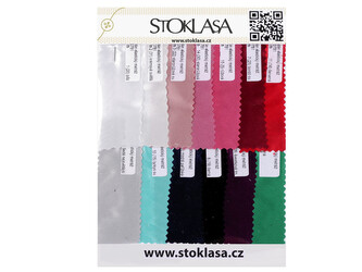 Vzorkovníky látek - minky, plátno, kočárkovina, teplákovina, velvet, tyl, šifon - 1 ks - 720781 viz foto satén elastický