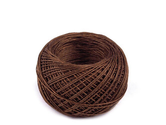 Nitě lněné 50 m plastové pouzdro - 50 ks - 7965 hnědá tmavá