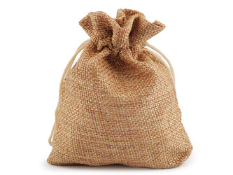 Dárkový pytlík 10x12 cm imitace juty - 50 ks - 5 přírodní stř.