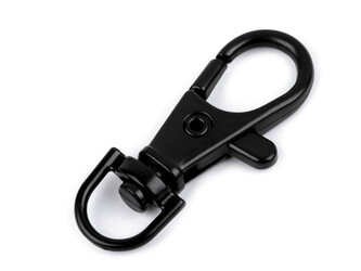 Kovová karabina s obrtlíkem průvlek 10 mm - 20 ks - 6 černý lak