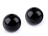 Velké dřevěné korále Ø40 mm - 10 ks - 8 černá
