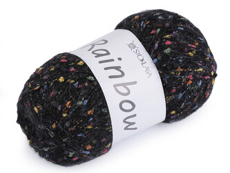 Pletací příze mohérová Rainbow 100 g - 1 ks - 8 (21-2) černá