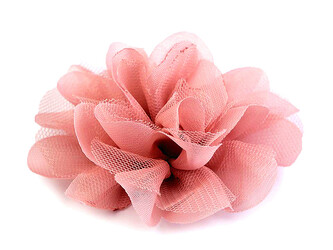 Šifónový květ Ø8 a 9 cm - 4 ks - 7 (9 cm) pudrová tmavá