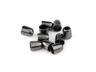 Kovová koncovka na šňůru Ø5 mm / ozdoba - 100 ks - 2 nikl černý