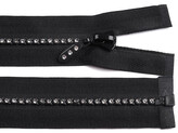 Kostěný zip No 4 délka 50 cm se štrasovými kamínky - 1 ks - 332 černá