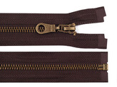 Staromosazný zip No 5 délka 50 cm bundový - 1 ks - 304 hnědá čokoládová