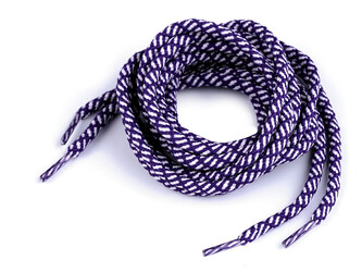 Tkaničky do bot, tenisek, mikin délka 130-140 cm - 100 ks - 3 fialová bílá