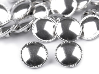 Kovový knoflík velikost 30" - 50 ks - 1 nikl