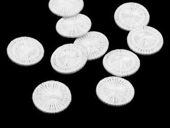 Knoflík nitěný pro ložní povlečení velikost 24; 26" - 10 ks - 1 (24") bílá