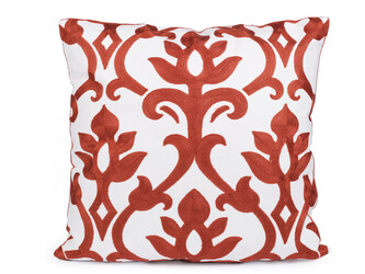 Povlak na polštář s vyšívanými ornamenty 45x45 cm - 2 ks - 5 skořicová
