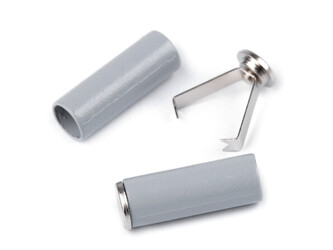 Koncovka dvoudílná s pojistkou Ø5 mm - 20 ks - 4 šedá světlá