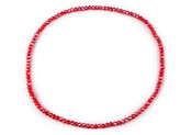 Náhrdelník pružný z broušených skleněných korálků - 1 ks - 5 červená AB