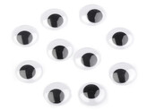 Samolepicí oči Ø25 mm - 50 ks - černá