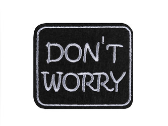 Nažehlovačka  Dont worry, Be happy - 10 ks - 1 stříbrná