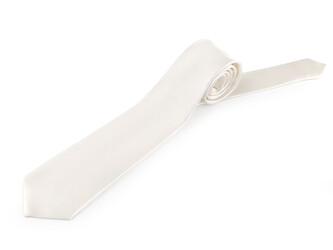 Saténová kravata jednobarevná - 1 ks - 5 (42) smetanová