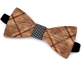 Dřevěný motýlek - 1 ks - 18 hnědá přírodní šedá