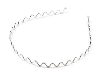 Základ pro výrobu čelenky vlnka - 50 ks - stříbrná světlá