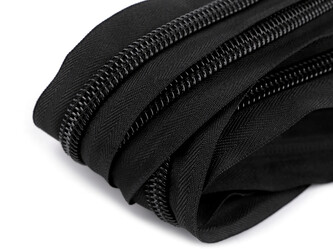 Zip stanový spirálový No 10 s oboustranným jezdcem délka 195 cm - 1 ks - černá