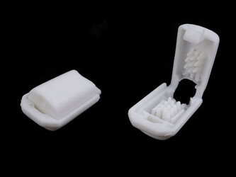 Plastová koncovka 11x16 mm zamačkávací - 100 ks - 2 bílá